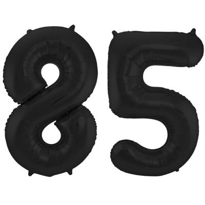 Folat Verjaardag Leeftijd folieballon - 85 jaar - zwart - 86 cm - cijferballon groot Folat Verjaardag Leeftijd folieballon - 85 jaar - zwart - 86 cm - cijferballon groot