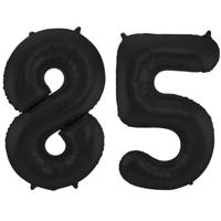 Folat Verjaardag Leeftijd folieballon - 85 jaar - zwart - 86 cm - cijferballon groot