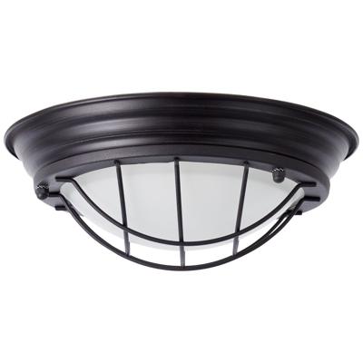 Brilliant Landelijke plafonnièreTyphoon Ø 35cm mat zwart - HK14372S06