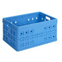 Sunware Vouwkratten - inklapbare boodschappenkratten - opberg krat - 46 liter - blauw