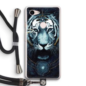 Darkness Tiger: Pixel 3 Transparant Hoesje met koord