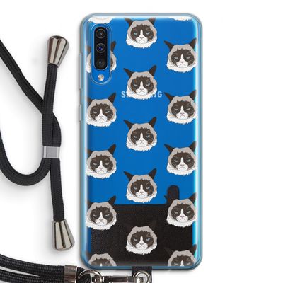 It's a Purrr Case: Samsung Galaxy A50 Transparant Hoesje met koord