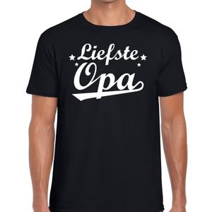 Liefste opa cadeau t-shirt zwart voor heren 2XL  -