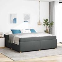 Bedframe met matras Anders Donkergrijs 200 x 200 cm Stof