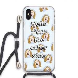 Hello: iPhone XS Transparant Hoesje met koord