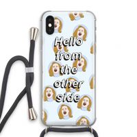 Hello: iPhone XS Transparant Hoesje met koord