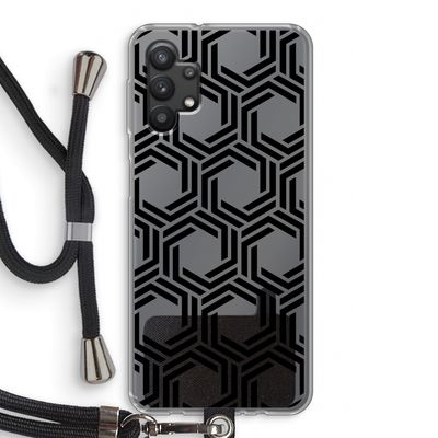 Geometrisch patroon: Samsung Galaxy A32 5G Transparant Hoesje met koord