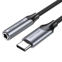 Vention BGMHA audio kabel 0,1 m 3.5mm USB Type-C Grijs