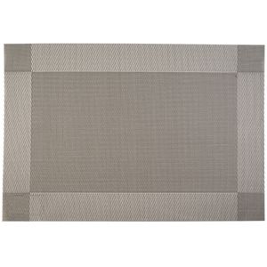 Cosy & Trendy Placemats rechthoekig - grijs geweven met rand - 30 x 45 cm