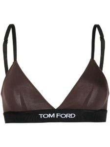 TOM FORD soutien-gorge à bande logo - Marron