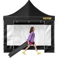 VEVOR vouwtent 3x3m tuintent vouwtent PVC partytent tent opvouwbaar zwart