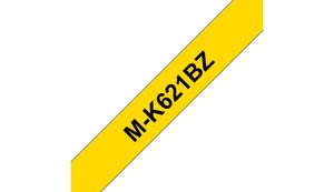 Brother M-K621B Zwart op geel labelprinter-tape