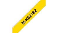 Brother M-K621B Zwart op geel labelprinter-tape - thumbnail