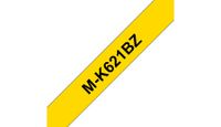 Brother M-K 621 Labeltape Tapekleur: Geel Tekstkleur: Zwart 9 mm 8 m - thumbnail