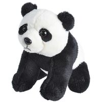 Pluche knuffel Zwart/witte Panda van 13 cm   -