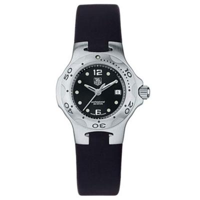 Horlogeband Tag Heuer wl131d / FT6001 Rubber Zwart 8mm