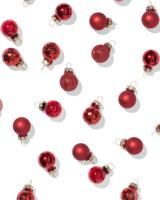 HEMA Kerstballen set glas mini rood - 36 stuks (rood)