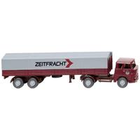 Wiking 051407 H0 Vrachtwagen Henschel Trekker-huifopleggercombinatie Zeitfracht Wiking 051407 H0 Vrachtwagen Henschel Trekker-huifopleggercombinatie Zeitfracht