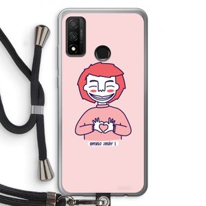 Hartje: Huawei P Smart (2020) Transparant Hoesje met koord