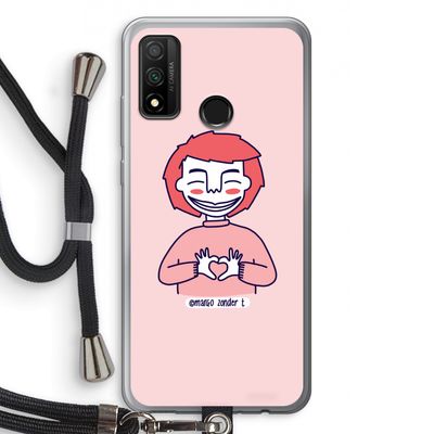 Hartje: Huawei P Smart (2020) Transparant Hoesje met koord