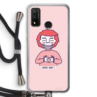 Hartje: Huawei P Smart (2020) Transparant Hoesje met koord