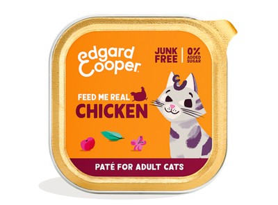 Edgard & Cooper kip paté kat natvoer kuipjes 16 x 85gr