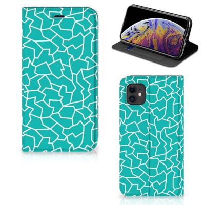 Apple iPhone 11 | Bookcase | Cracks Blue