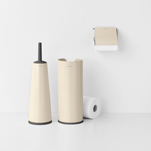 Brabantia ReNew toiletaccessoire set van 3 - toiletborstel met houder, toiletrolhouder en reserverolhouder - Soft Beige