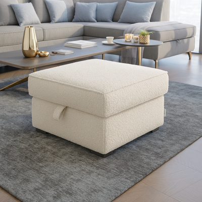 OP=OP Poef Opbergruimte Karlo - Teddy beige