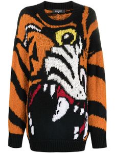 DSQUARED2 pull en maille intarsia - Orange