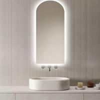 Loxa - Boog Badkamerspiegel Casablanca met led 45x100cm - Dimbaar - 3 Led standen - Condensvrij vlak - Duurzame kwaliteit - Anti Corrosie spiegel - Eenvoudige installatie