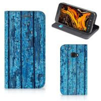 Samsung Galaxy Xcover 4s Book | Wallet Case | Wood Blue