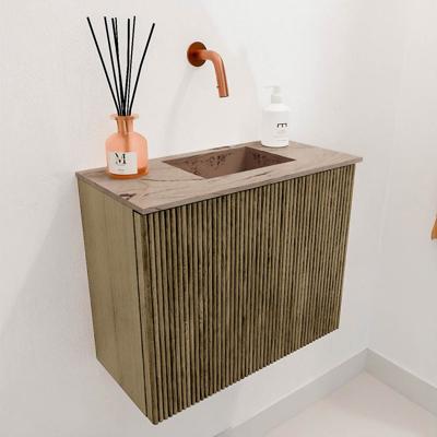 Toiletmeubel Mondiaz Joya Dlux | 50 cm | Meubelkleur Dusk | Faye wastafel Arena Wasbak Rechts | Zonder kraangat(en)