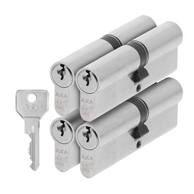AXA AXA Security SKG** dubbele veiligheidscilinder verlengd gelijksluitend (4x) 45-50 mm - vernikkeld