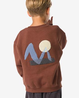 051 Kindersweater Grafisch Bruin (bruin)