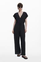 Geperforeerde jumpsuit - BLACK - XL - thumbnail