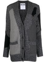 Moschino cardigan à motif en intarsia - Gris