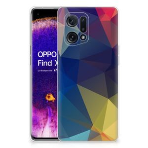 OPPO Find X5 TPU Hoesje Polygon Dark