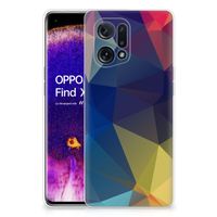 OPPO Find X5 TPU Hoesje Polygon Dark