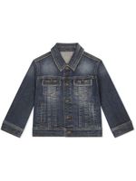 Dolce & Gabbana Kids veste en jean à boutonnière - Bleu