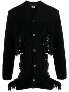 Comme Des Garçons cardigan en laine à effet usé - Noir