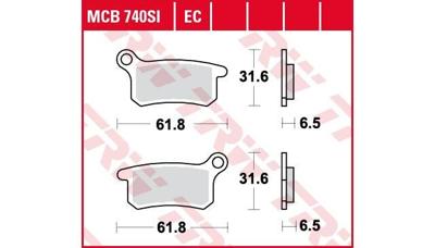 TRW remblokken "mcb 740