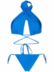 Noire Swimwear bikini à bonnets triangle - Bleu