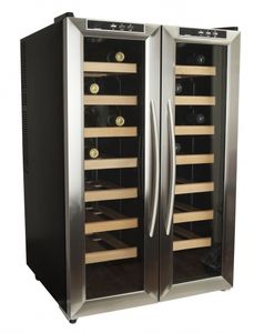 Wine Klima D32 Vrijstaand Zwart, Roestvrijstaal 32 fles(sen) Compressorwijnkoeler D