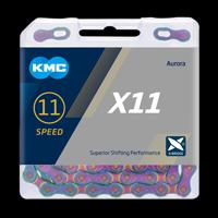 KMC ketting 1/2-11/128" 118l x11 aurora blue
