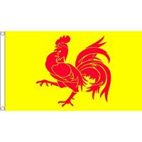Landenvlag Wallonie haan vlag - geel/rood - 150 x 90 cm - Belgie