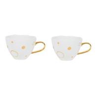 Urban Nature Culture - Good Morning Cup - Cappuccino-/theekop set/2 Special Edition Circle Gold