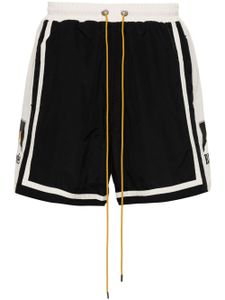 RHUDE short de sport à design colour block - Noir