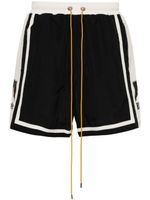 RHUDE short de sport à design colour block - Noir - thumbnail