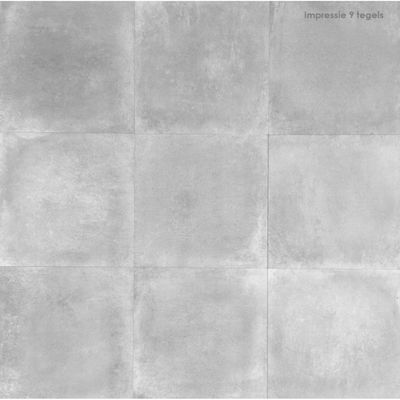 Cerpa Ceramica wand- en vloertegel - 58.5x58.5cm - 9mm - Vierkant - gerectificeerd - Betonlook - Grijs mat SW07310380-1